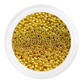 Caviar beads, metal, small 0.6 mm Gold