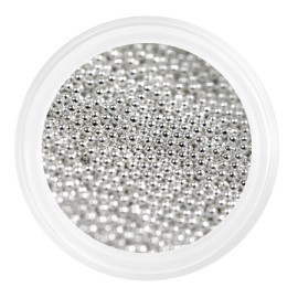 Caviar beads, metal, small 0.6 mm Silver